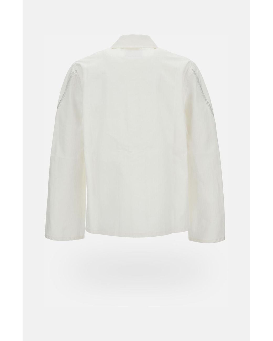 Givenchy White Embroidered Couture Seam Jacket for men