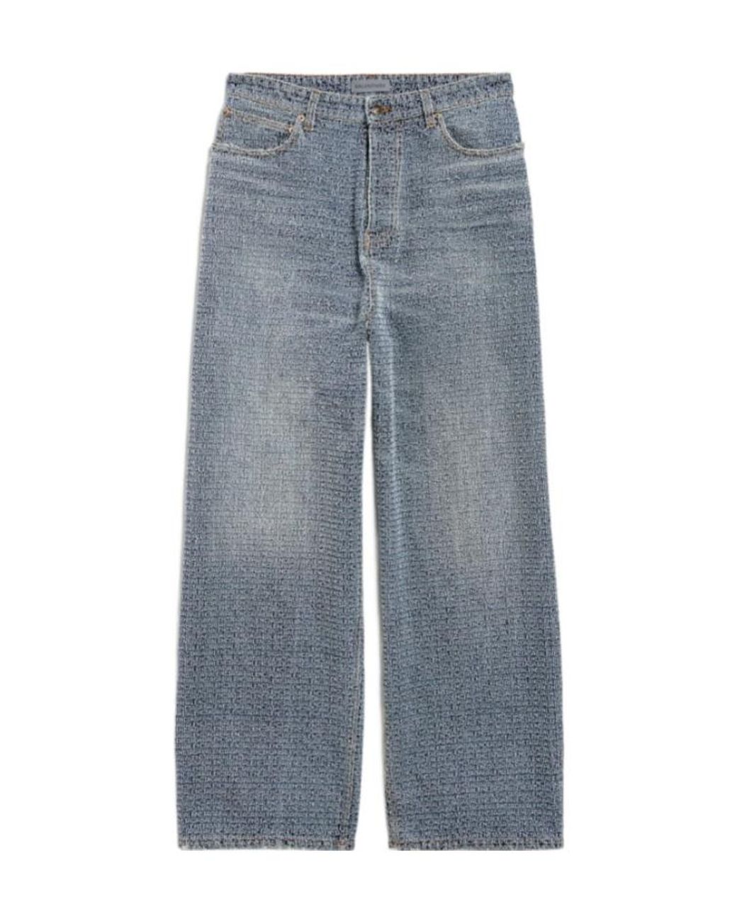 Balenciaga Blue Stitch Baggy Jeans for men