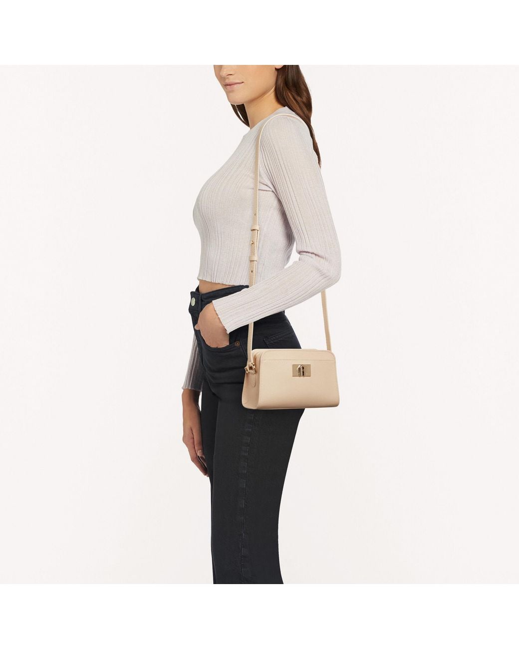Furla Natural Logo Shoulder Bag
