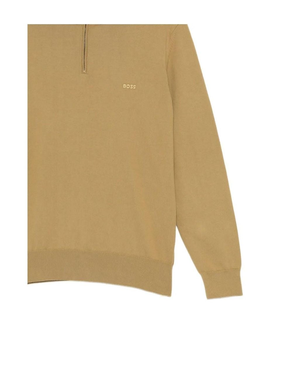 Boss Natural Logo-Embroidered Jumper for men