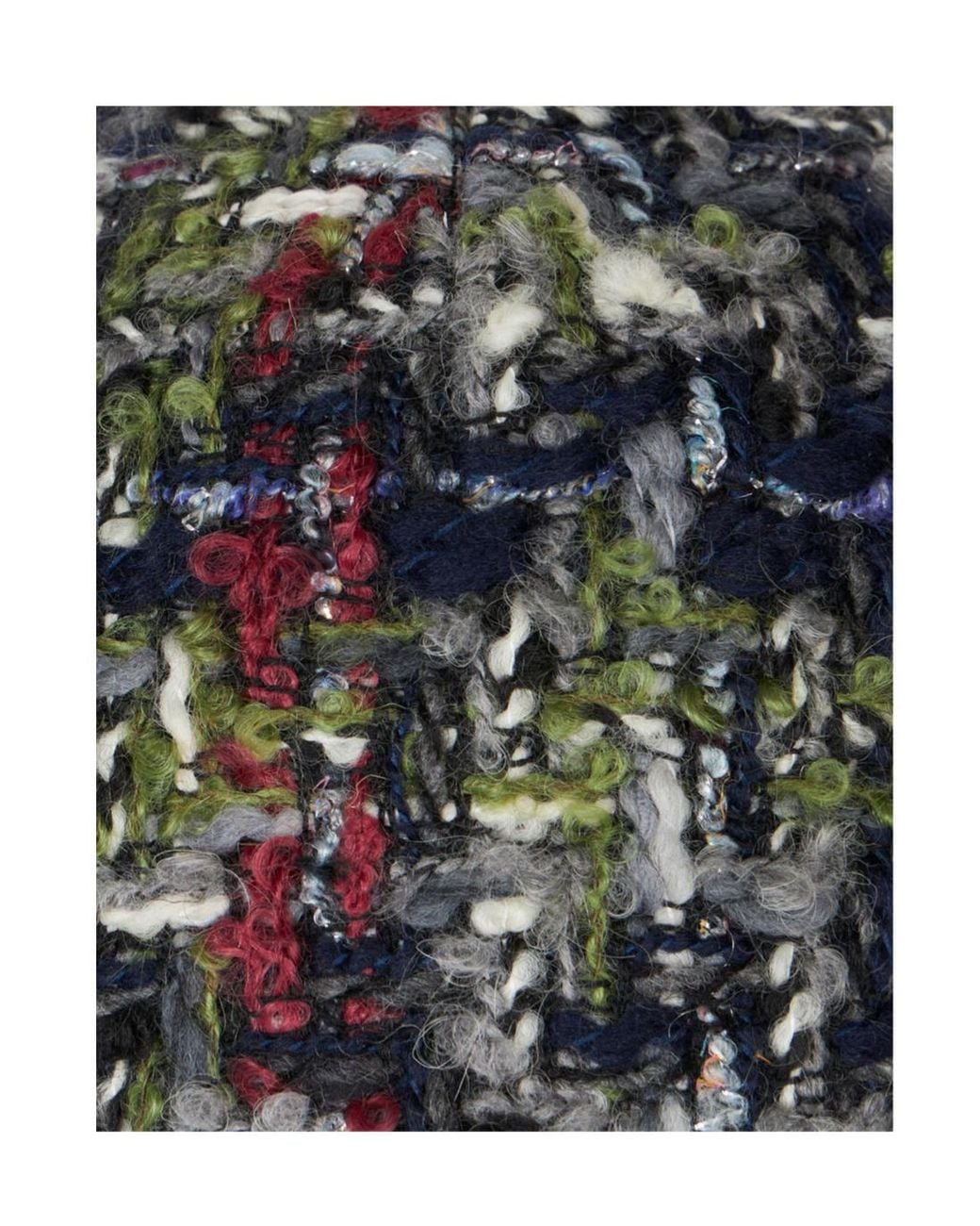 Etro White Bouclé Baseball Cap