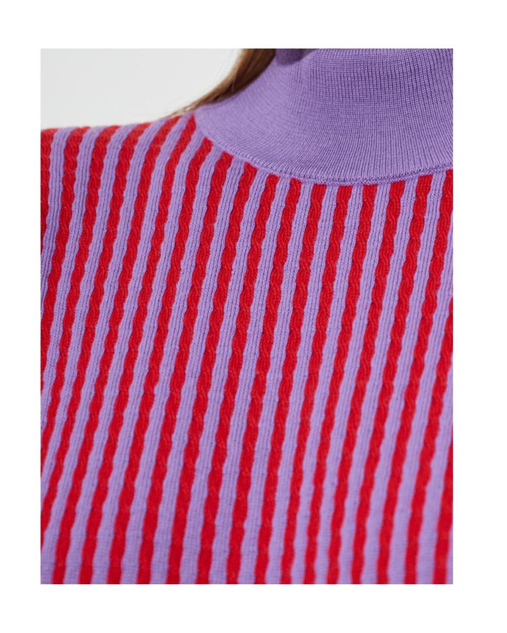 Versace Purple Cable-Knit Mini Dress
