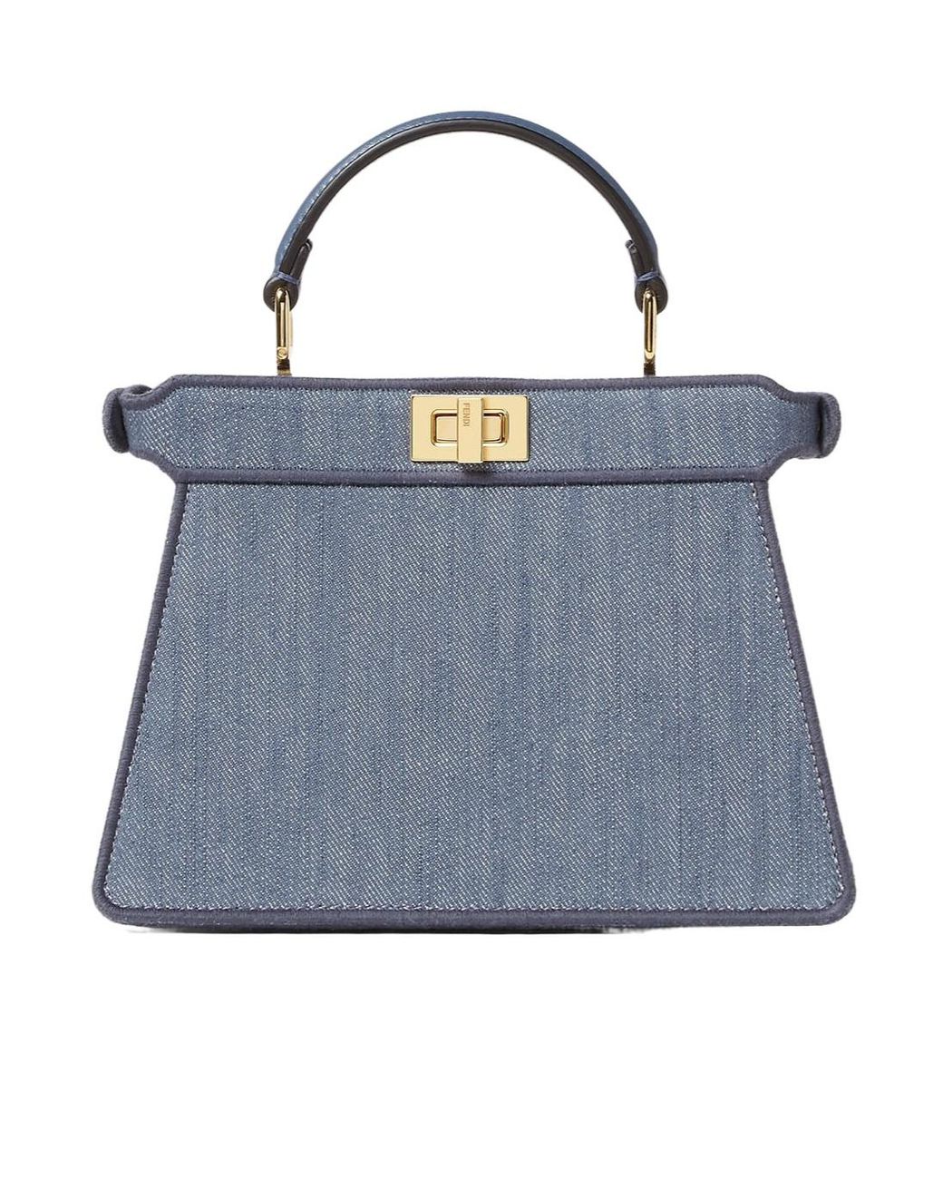 トートバッグ FENDI Embroidered Denim Handbag Fendi Denim embroidered mini handbag way | The Fashion Square