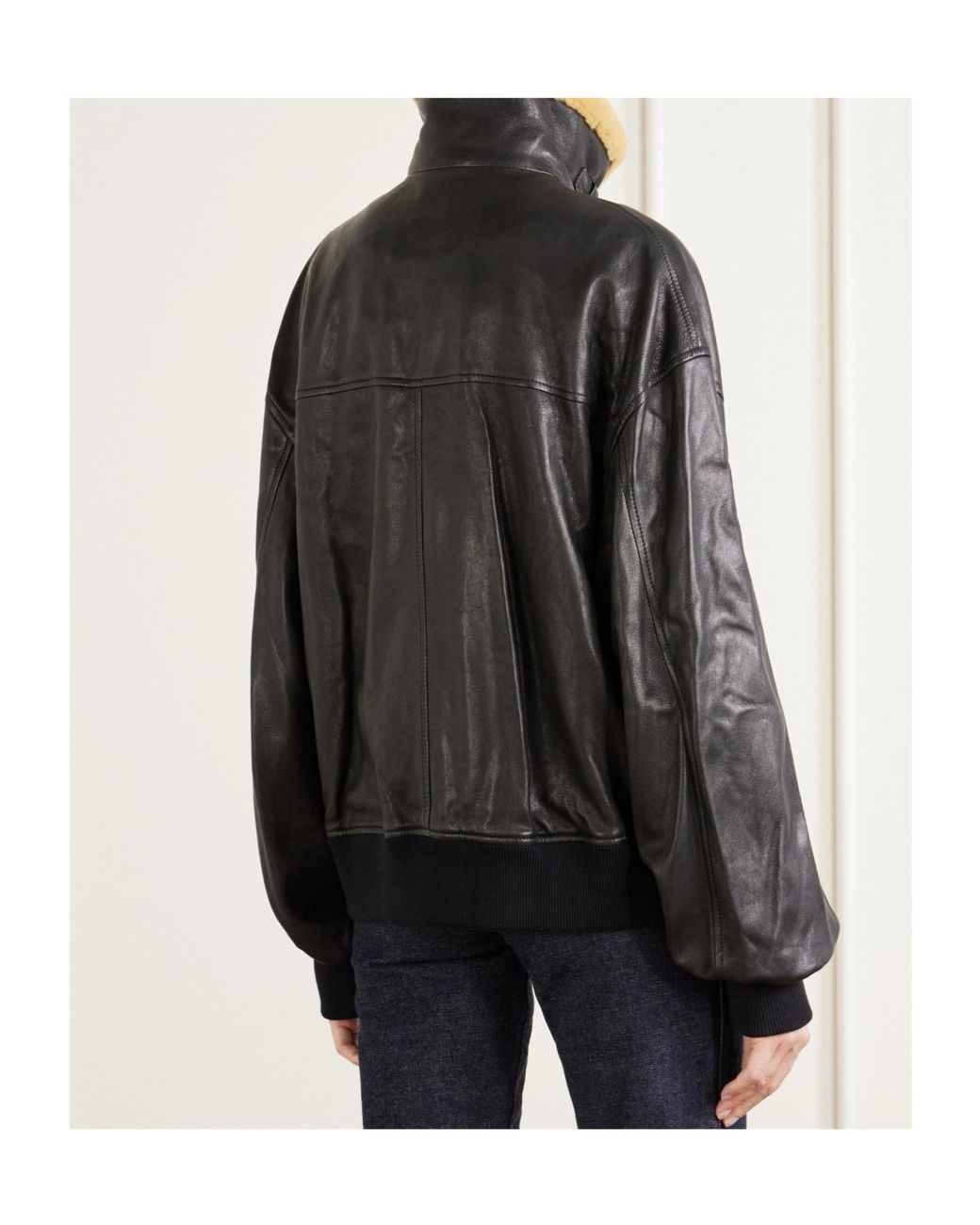 Khaite Black Long-Sleeve Leather Jacket