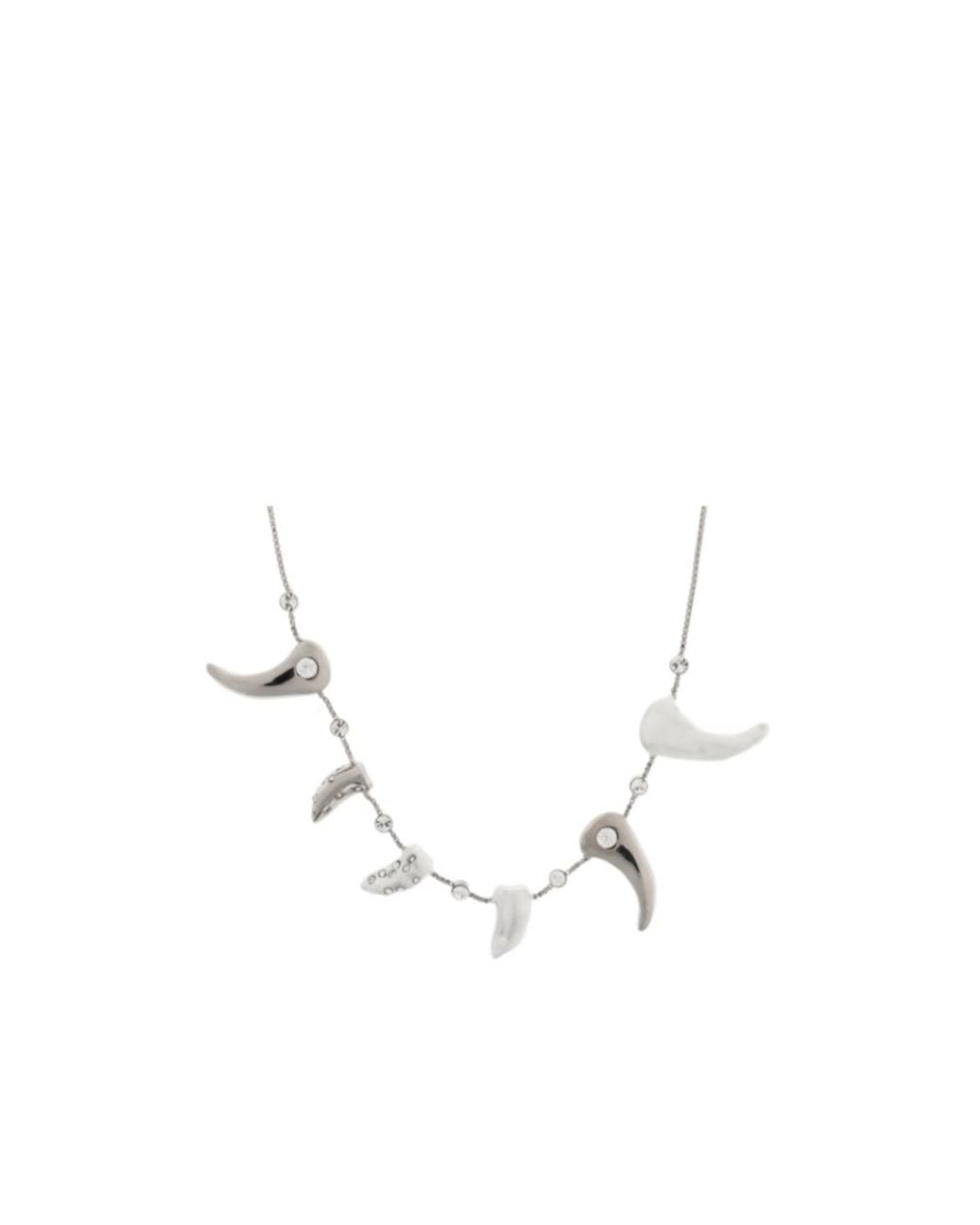 Marni White Claw-Pendant Necklace