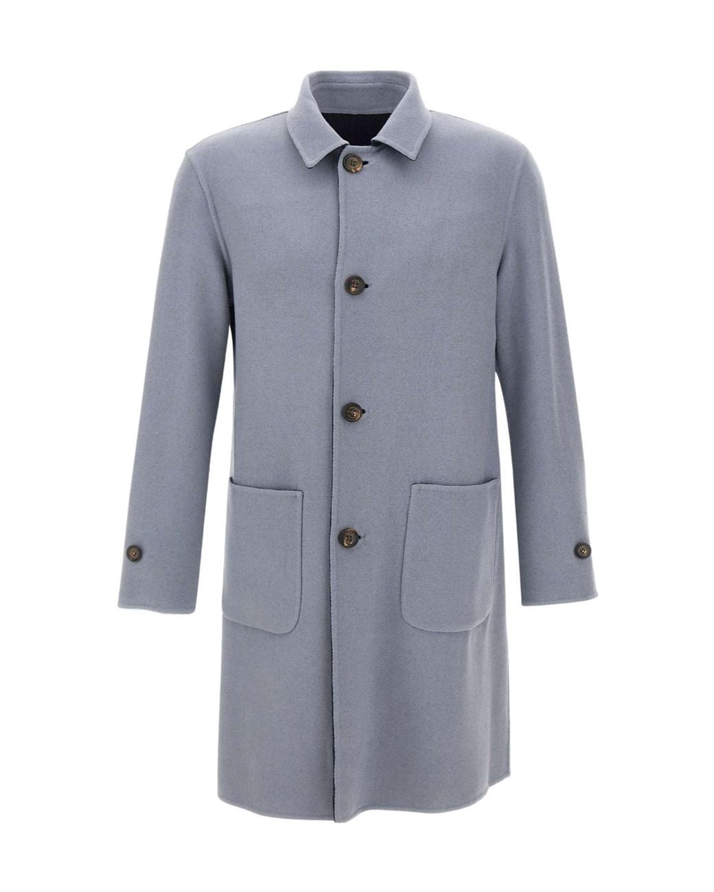 Eleventy Blue Double-Sided Reversible Coat for men