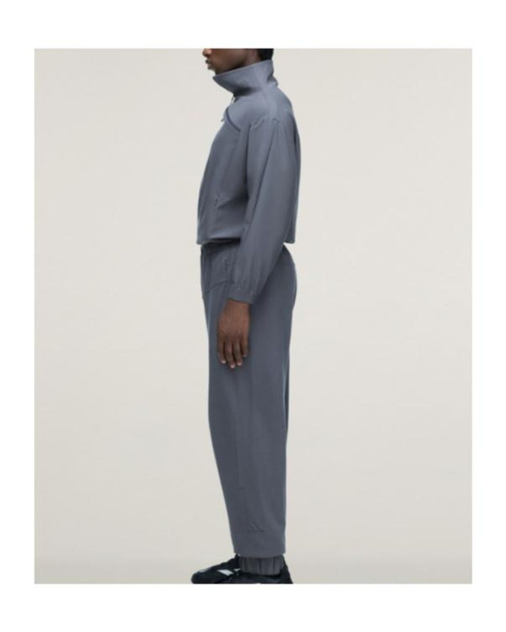 Adidas Blue Asymmetric Zip High Neck Sweatshirt for men