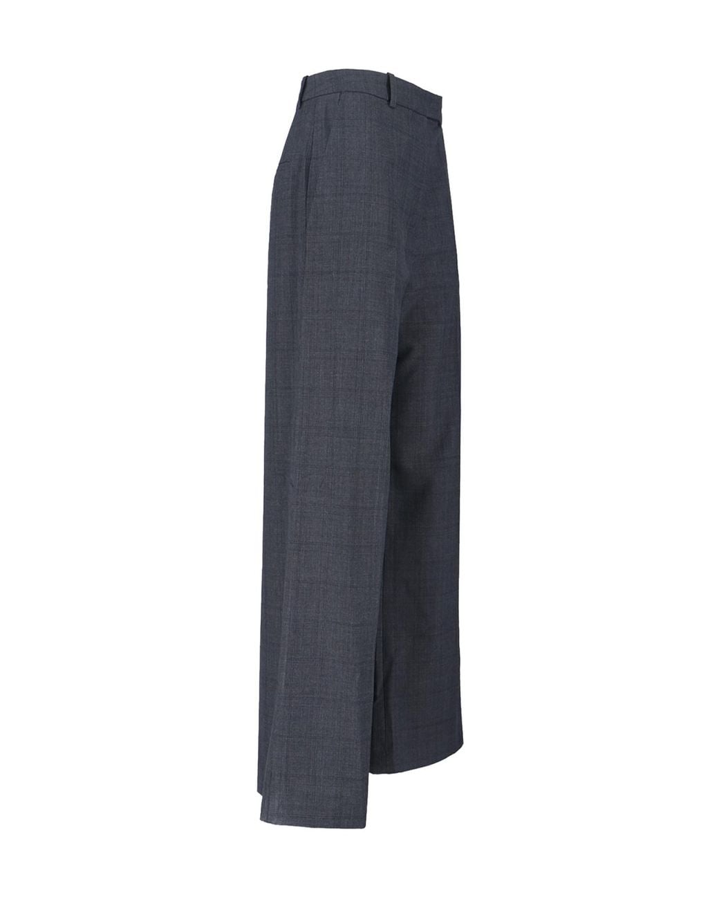 Frankie Shop Blue Brickell Plaid Wide-Leg Pants
