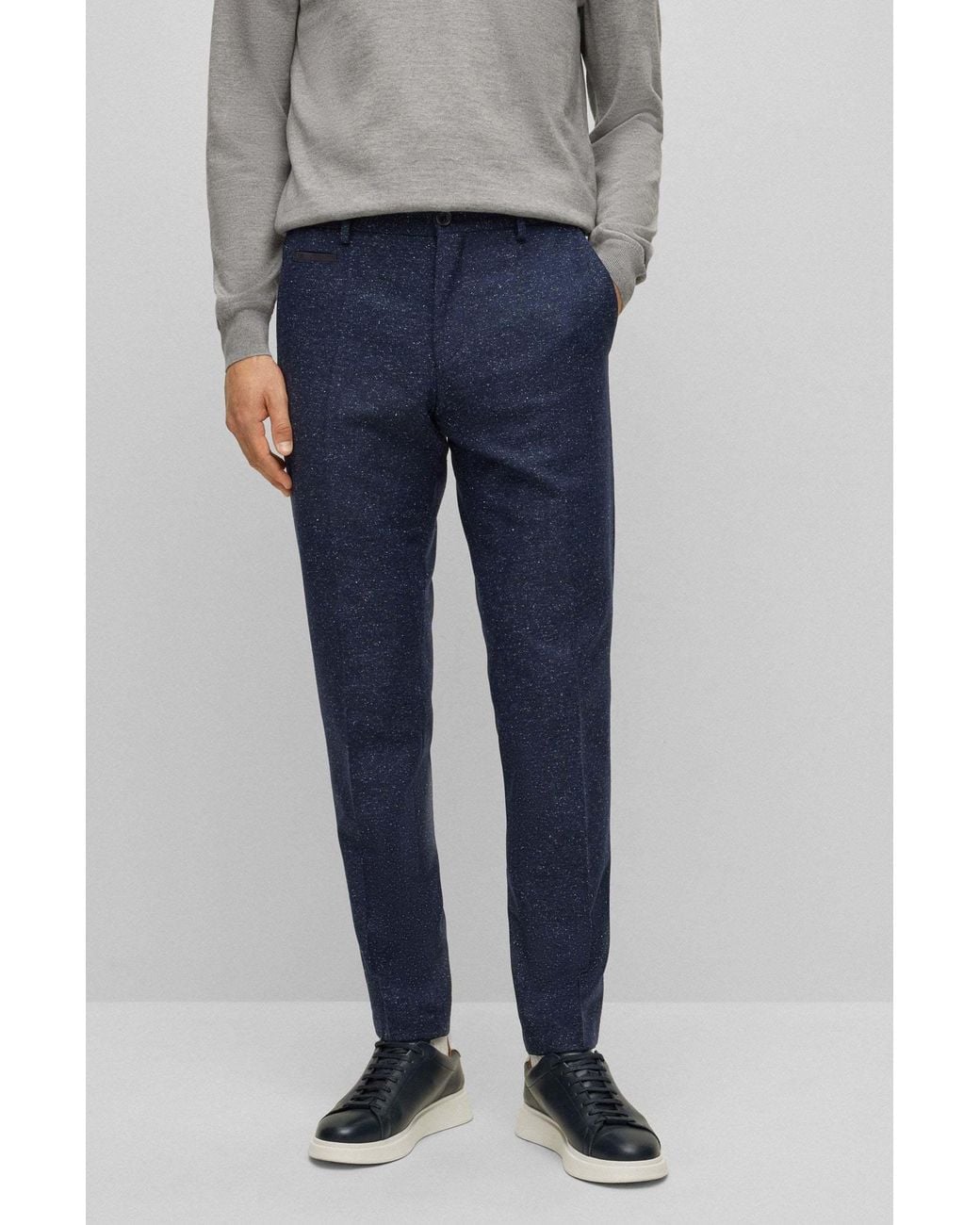 Boss Blue Logo Casual Pants for men