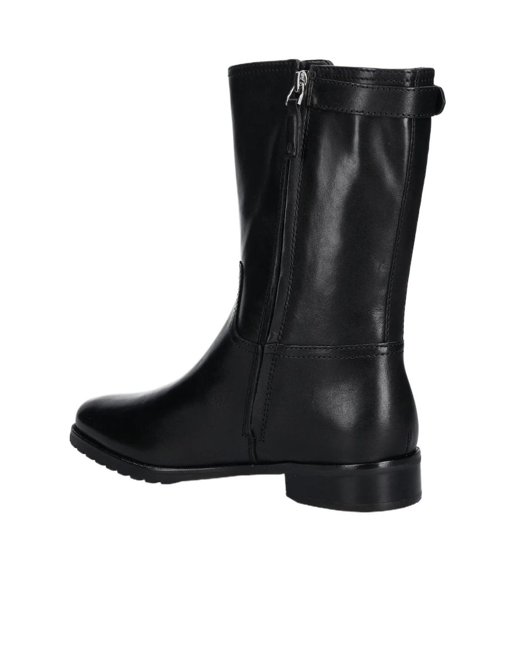 Ralph Lauren Black Chunky Heeled Ankle Boots