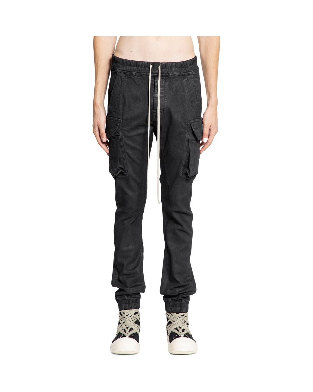Rick Owens Black Mastodon Cut Pants for men