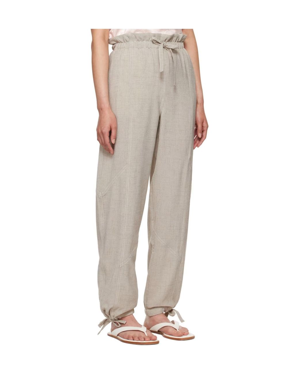 Ganni Gray Loose Fit Trousers
