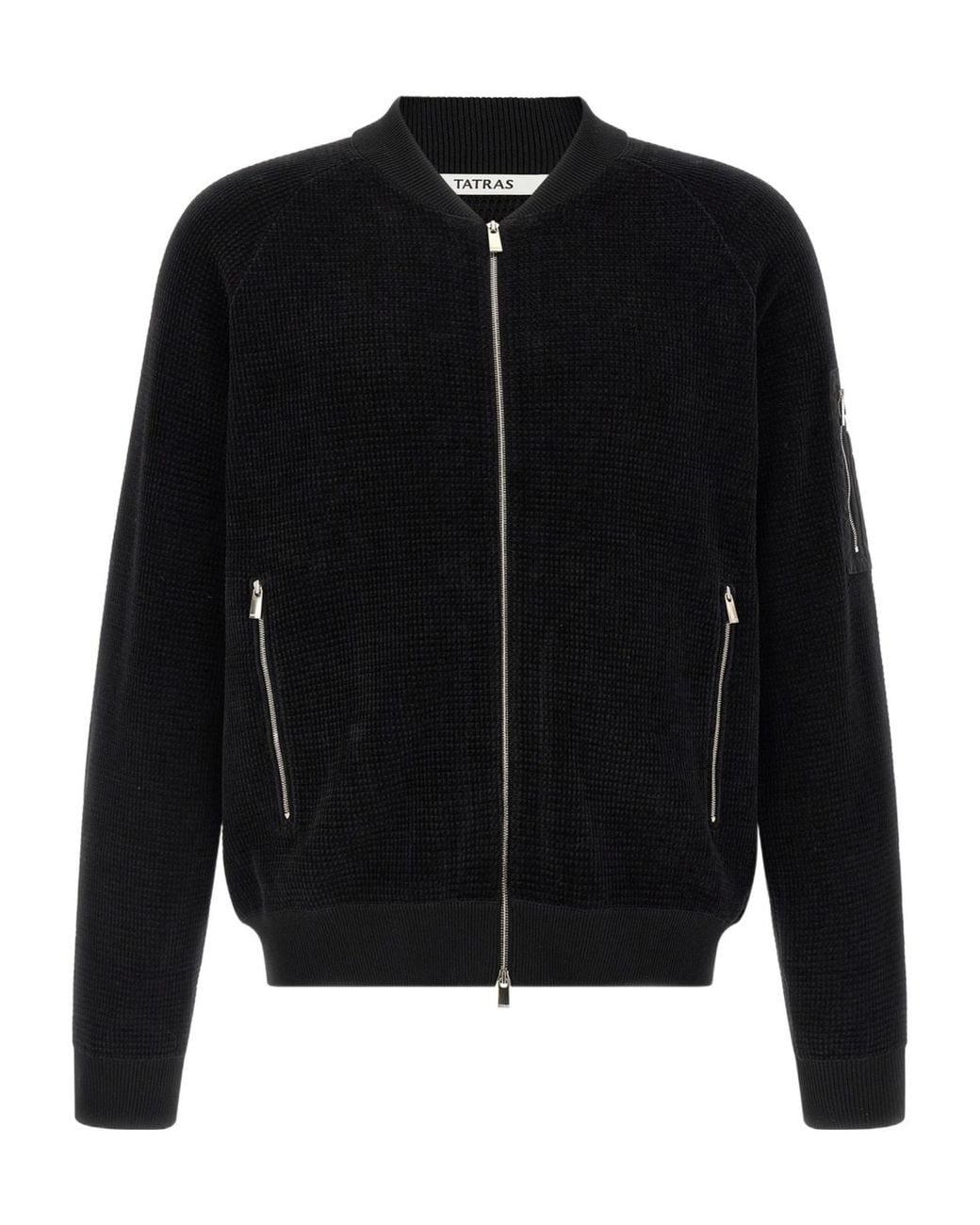 Tatras Black Gavrio Waffle Bomber Jacket for men