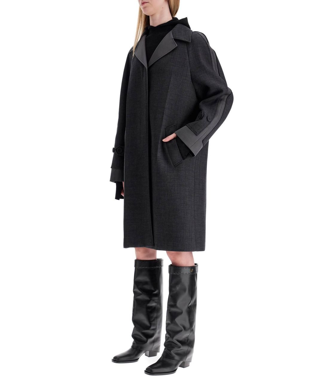 Fendi Blue Double Layer Overcoat