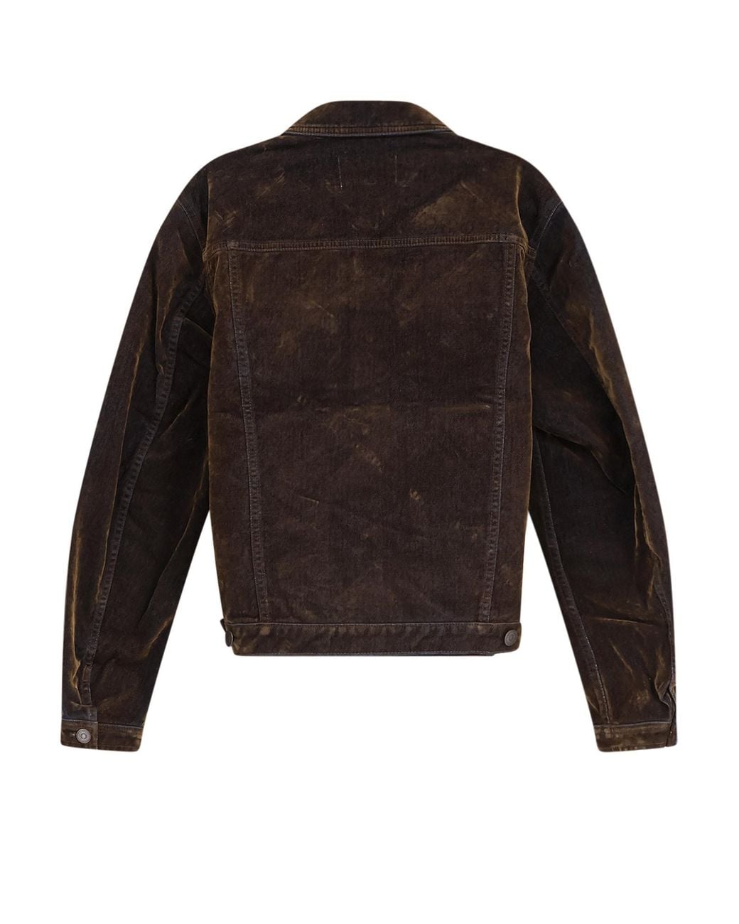 TONYWACK Brown Vintage Effect Denim Jacket for men