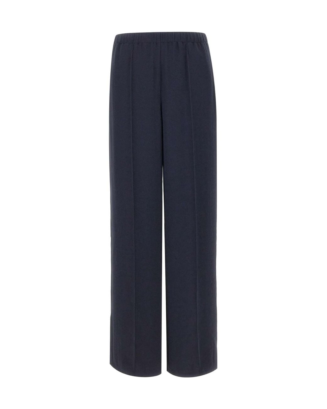 Vince Blue Pleated Wide-Leg Pants