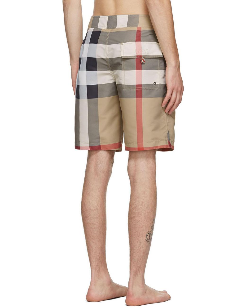 Burberry Multicolor Checked Swim Shorts for men