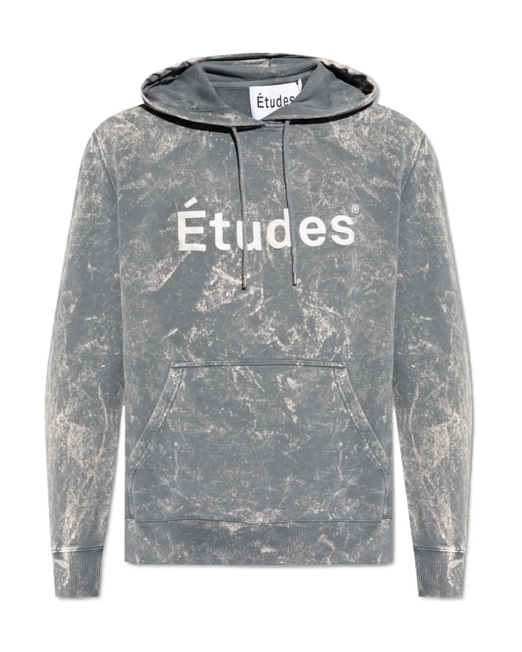 Etudes Studio Gray Logo Print Hooded Sweater for men