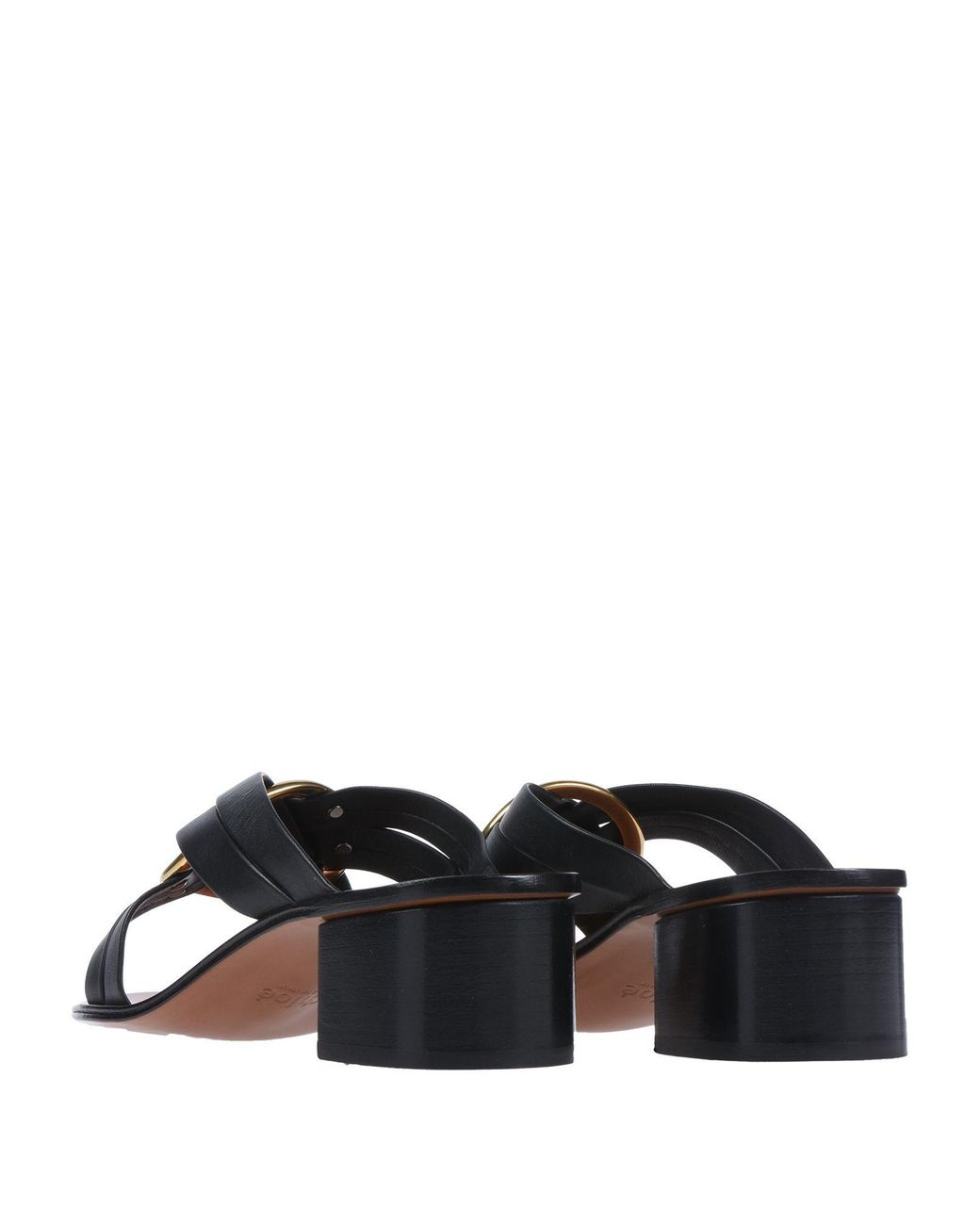 Chloé Black Round Toe Sandals