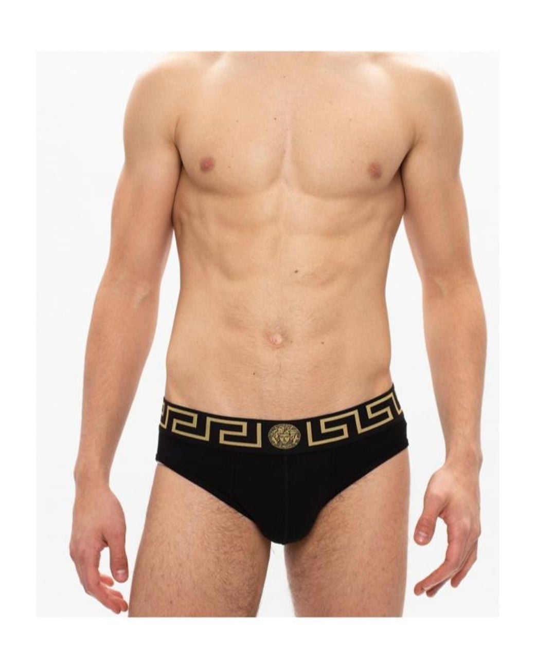 Versace Multicolor Pack Of Three Medusa Greca Briefs for men