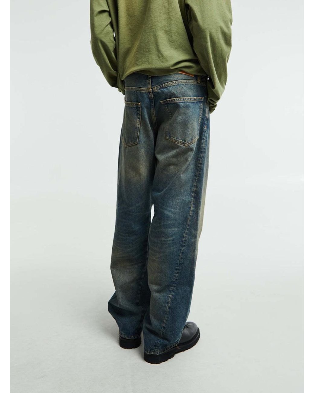 sunflower Blue Logo Patch Straight-Leg Jeans for men