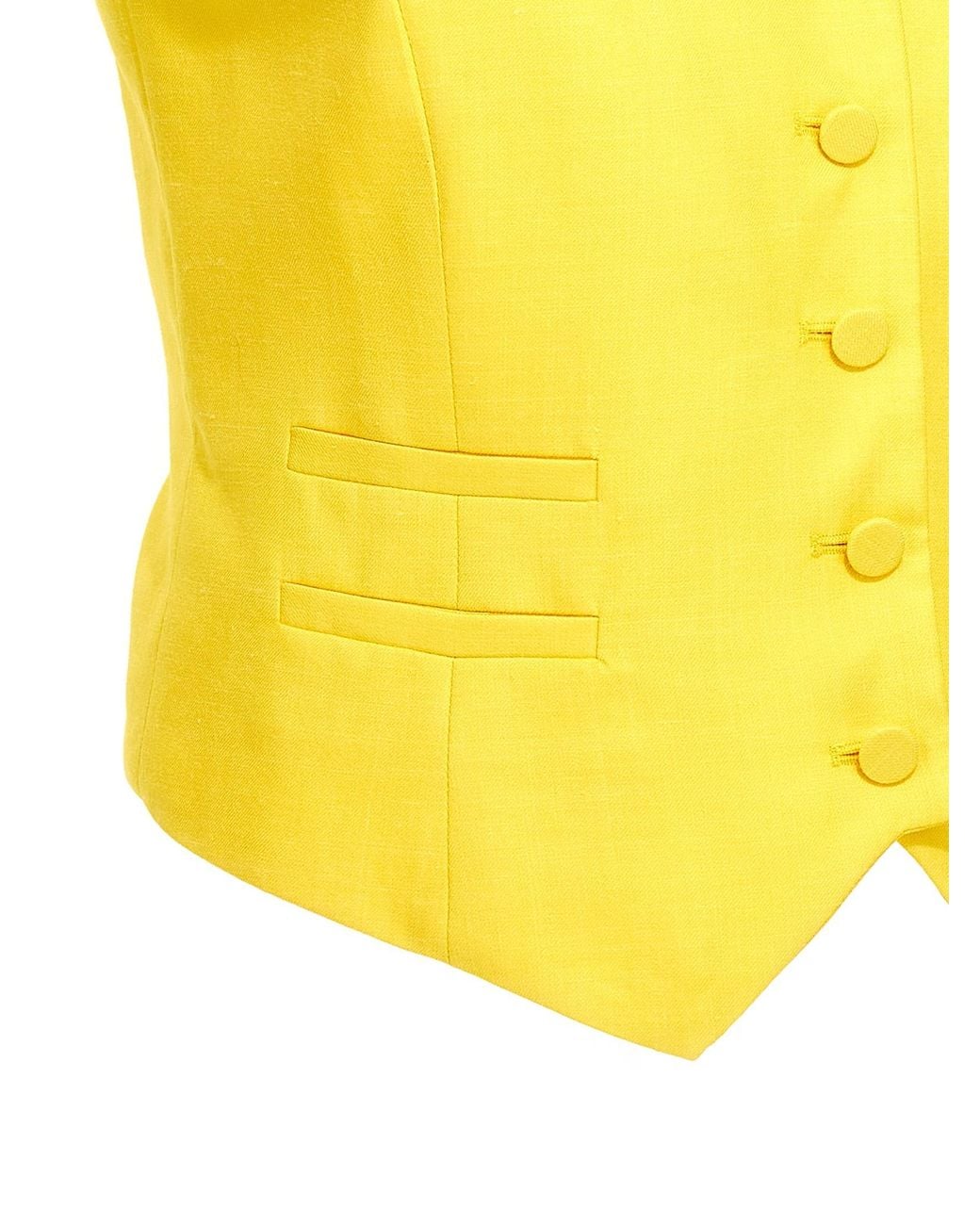 Gabriela Hearst Yellow Logo Vest