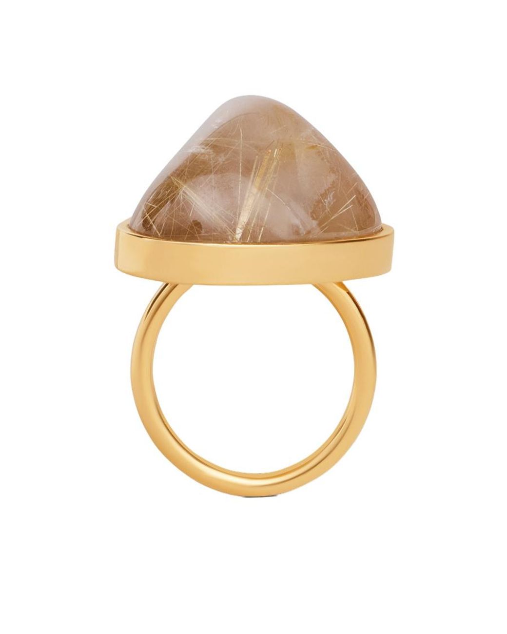 Céline White Decorated Rutile Quartz Ring