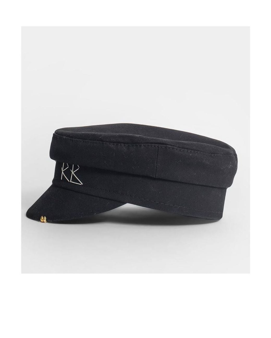 Ruslan Baginskiy Black Logo Sewing Newspaper Boy Wool Hat