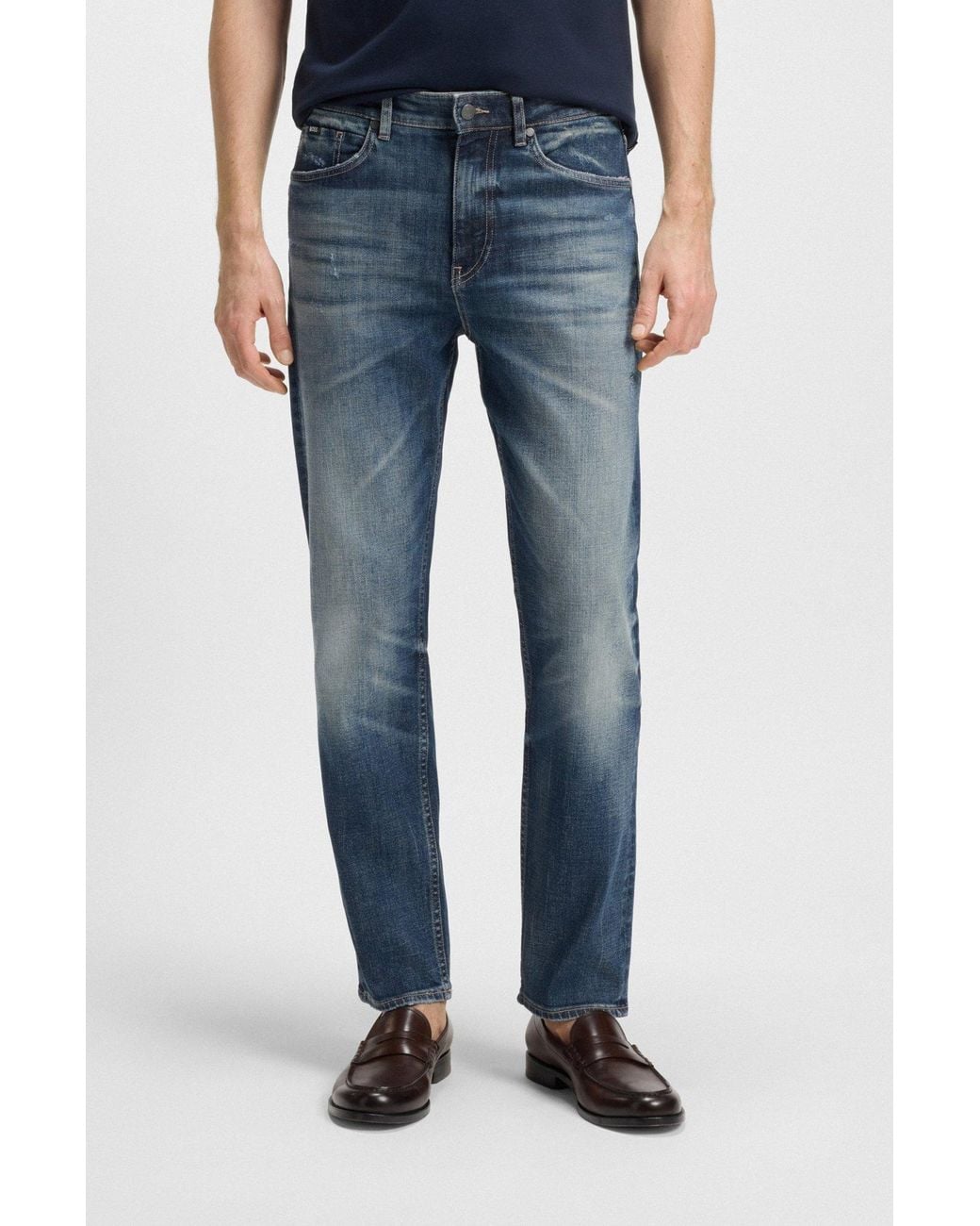 Boss Blue Boss Washed Flared Jeans for men
