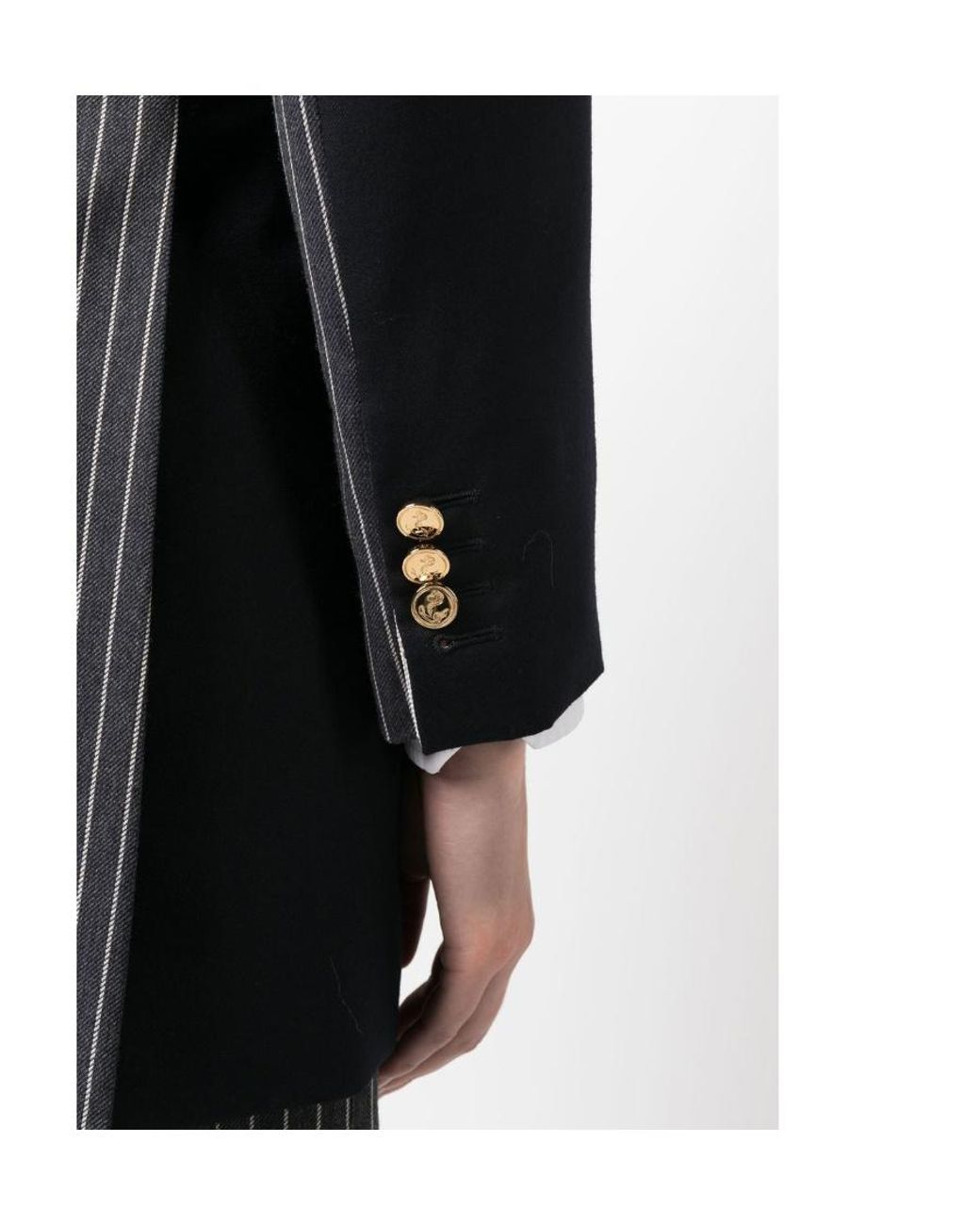 Thom Browne Black Patchwork Button-Up Blazer