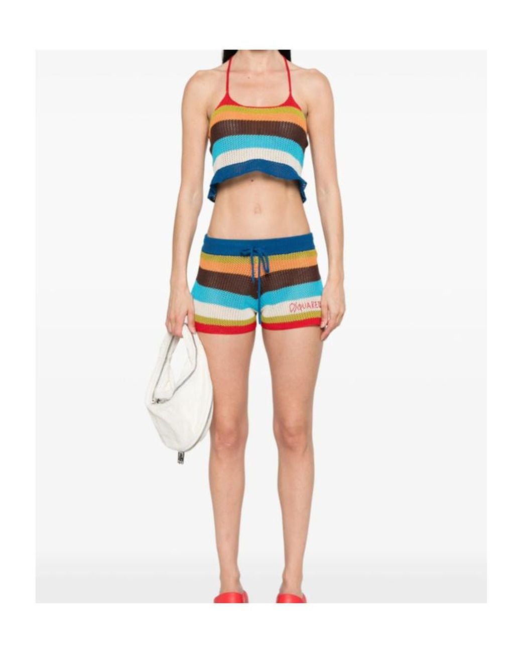 DSquared² Blue サマーラバーズ ニット ホルターネック トップ