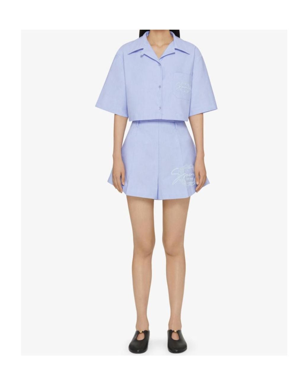 Givenchy Blue High Waisted Shorts