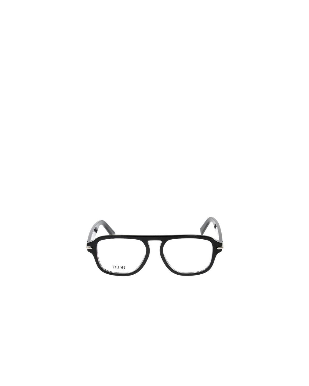 Dior White Eyewear Pilot Frame Glasses for men