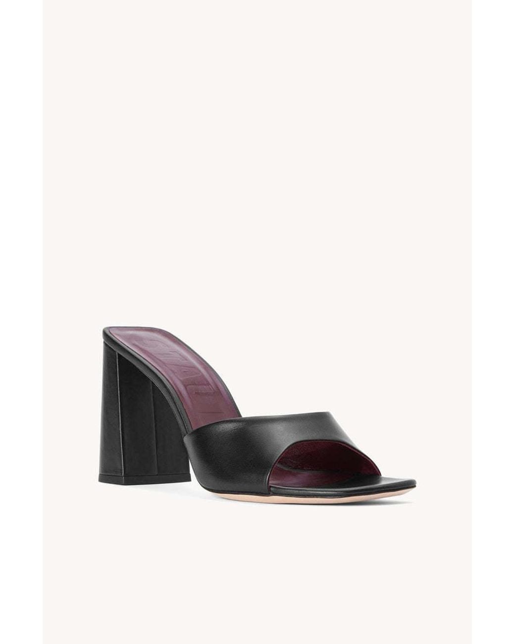 Staud Black Open-Toe Slip-On Sandals