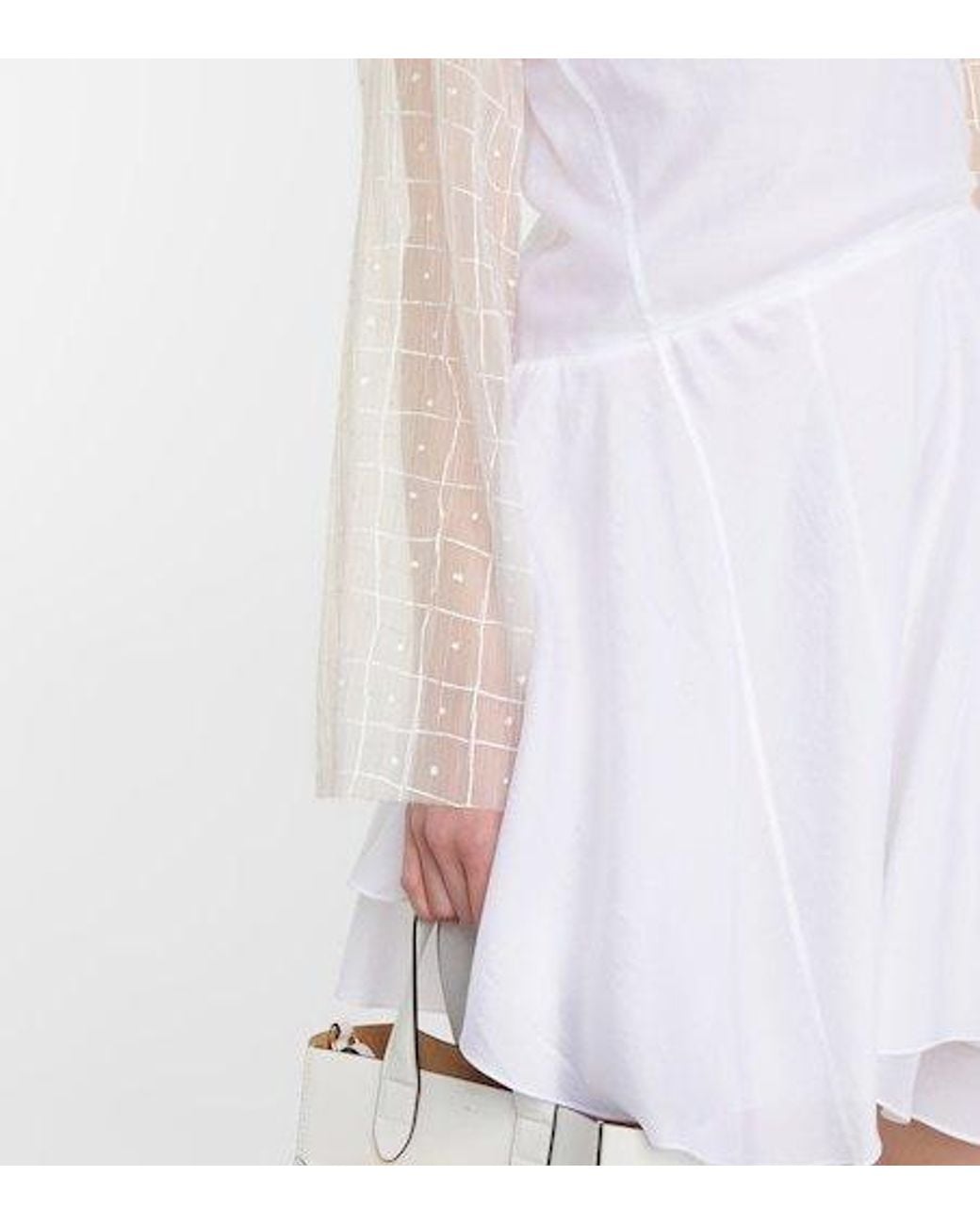 J.W. Anderson White Cowl-Neck Minidress