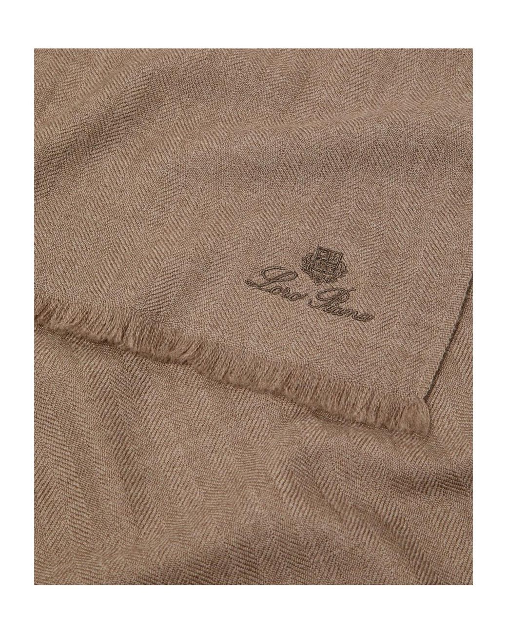 Loro Piana Brown Hallet Scarf for men
