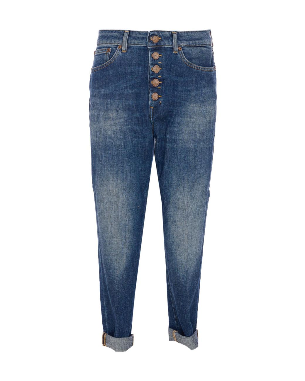 Dondup Blue Button-Fly Stretch Jeans