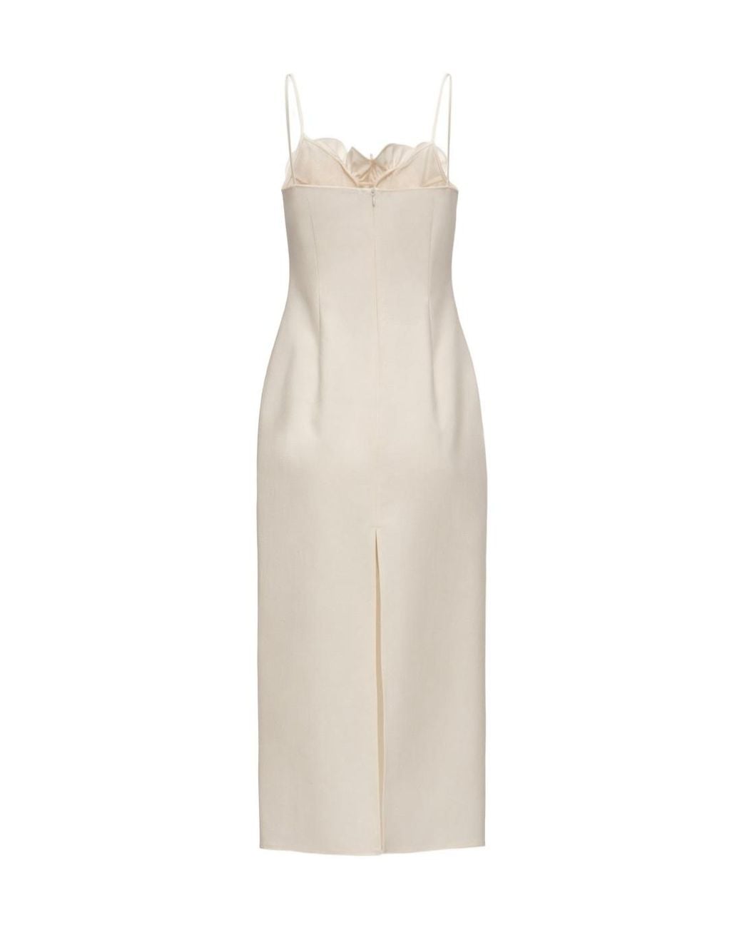 Magda Butrym White Cotton Flower-Detail Midi Beach Dress