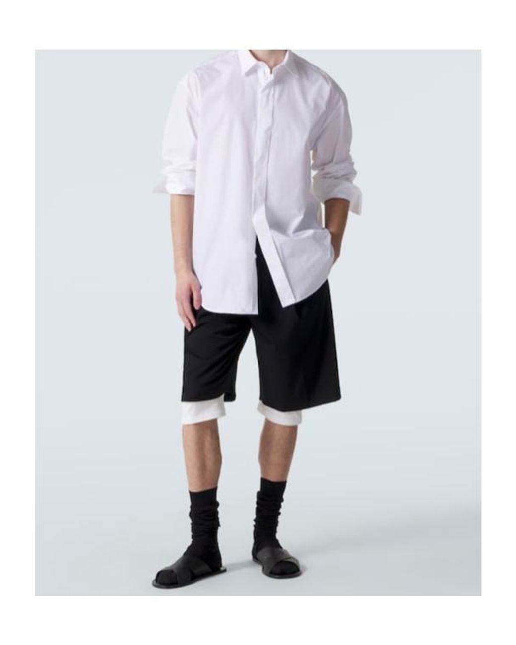 The Row White Nilo Cotton Poplin Shirt for men