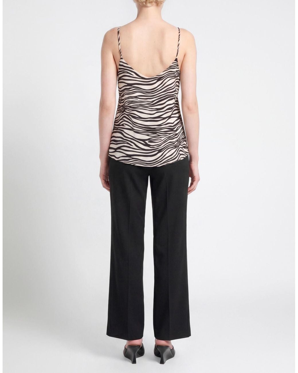 Max Mara White Sexy Zebra-Print Camisole