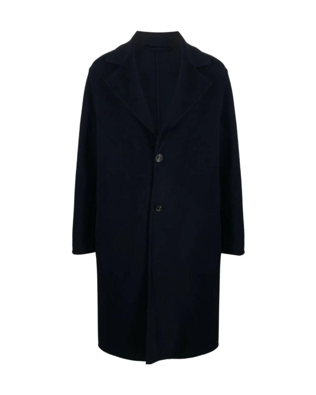 Lardini Blue Long Sleeve Single-Breasted Coat for men
