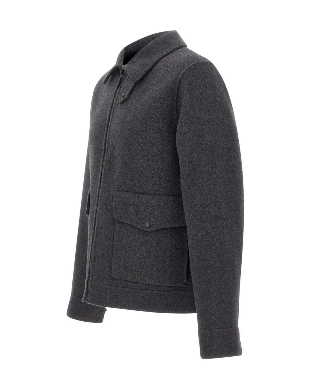 Aspesi Gray Wool Double Jacket for men