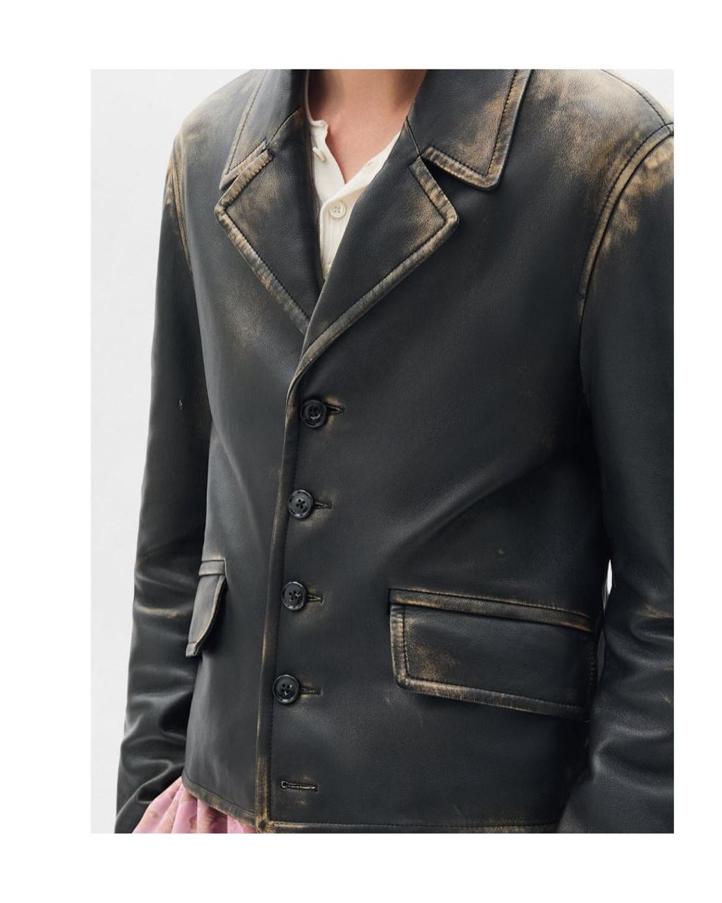 Ann Demeulemeester Black Malik Fitted Boxy Blouson for men
