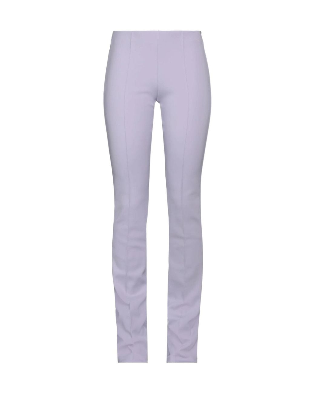 Sportmax Purple Solid-Color Stretch Trousers