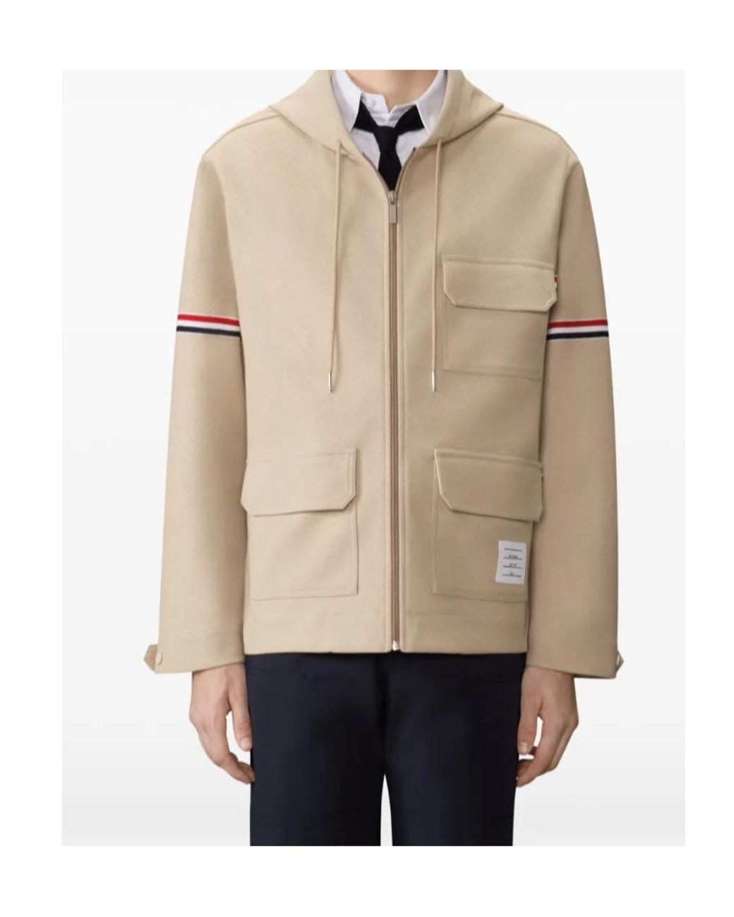 Thom Browne Natural Armband Oversized Parka for men