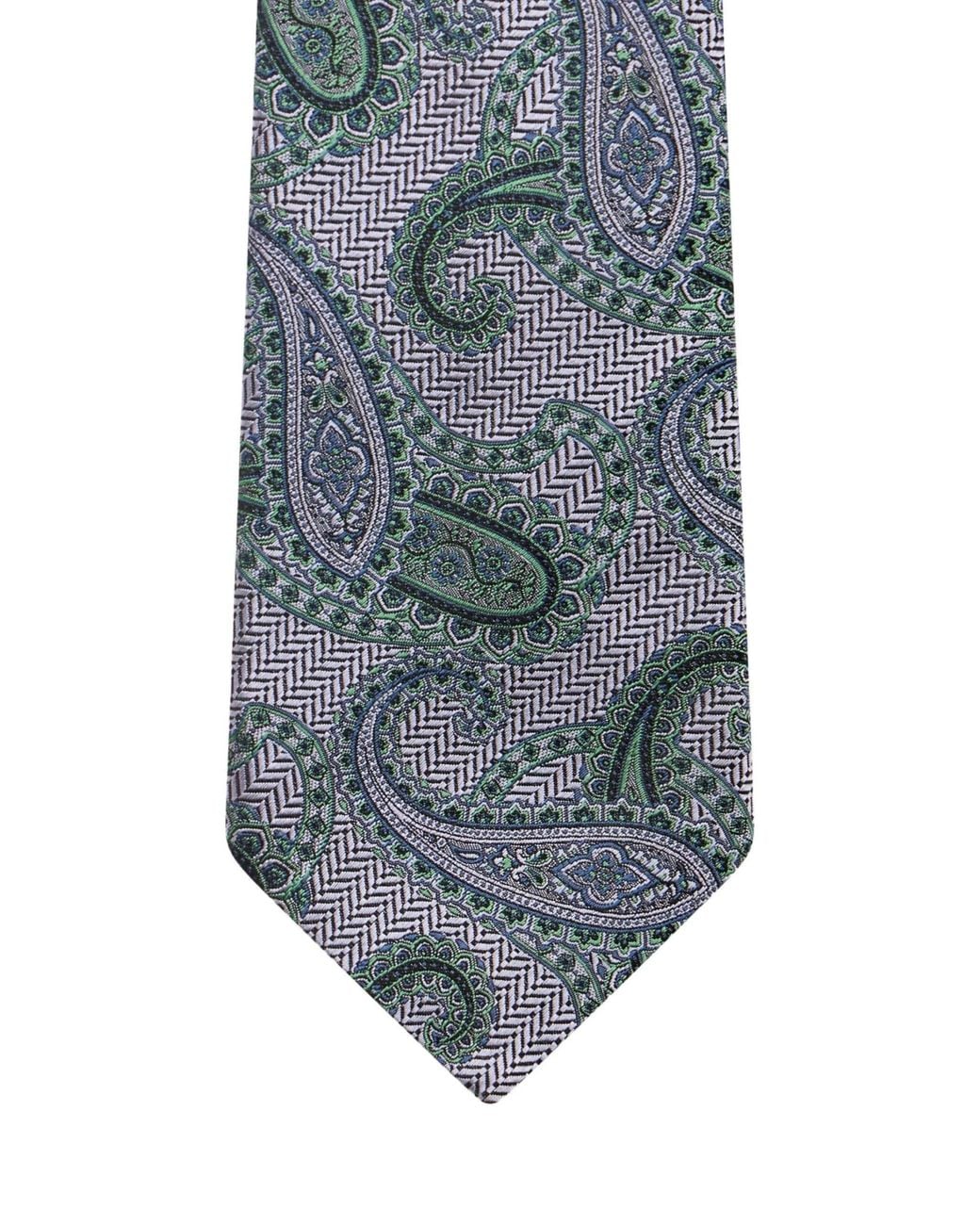 Etro Blue Paisley Pattern Tie for men