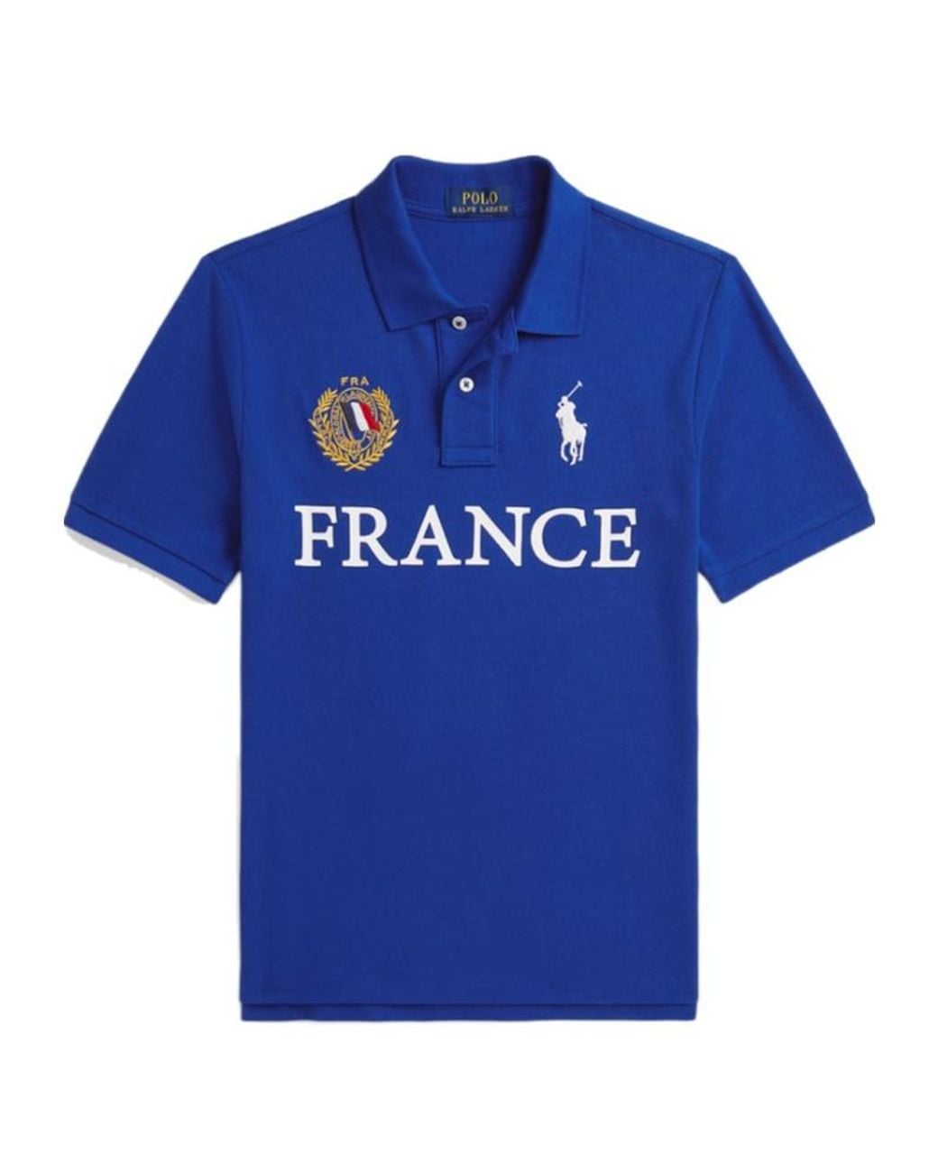 Polo Ralph Lauren Blue Logo-Embroidered Short-Sleeved Polo Shirt for men