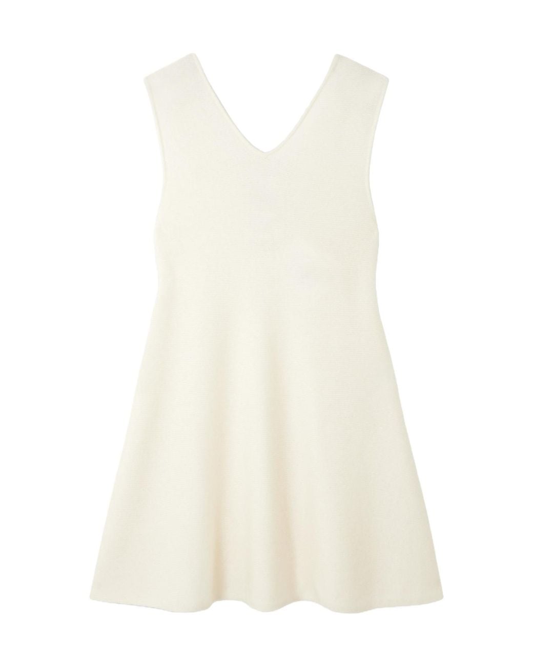 Lisa Yang White V-Neck Mini Dress