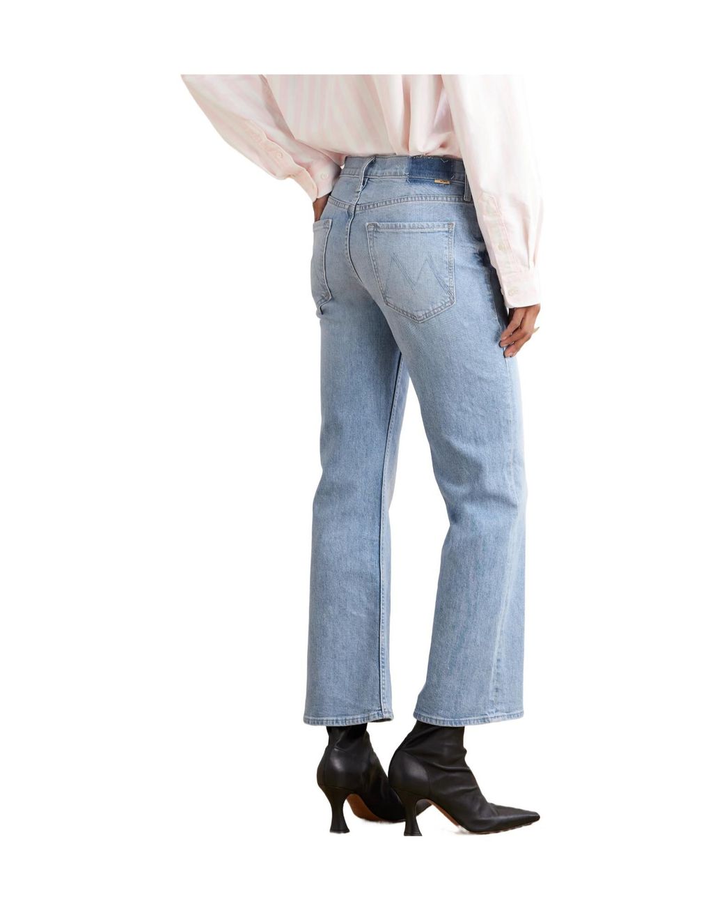 Mother Blue High-Rise Bootcut Jeans