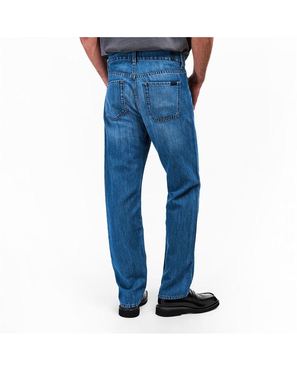 7 For All Mankind Blue 7Fam Modern Straight Sn62 for men